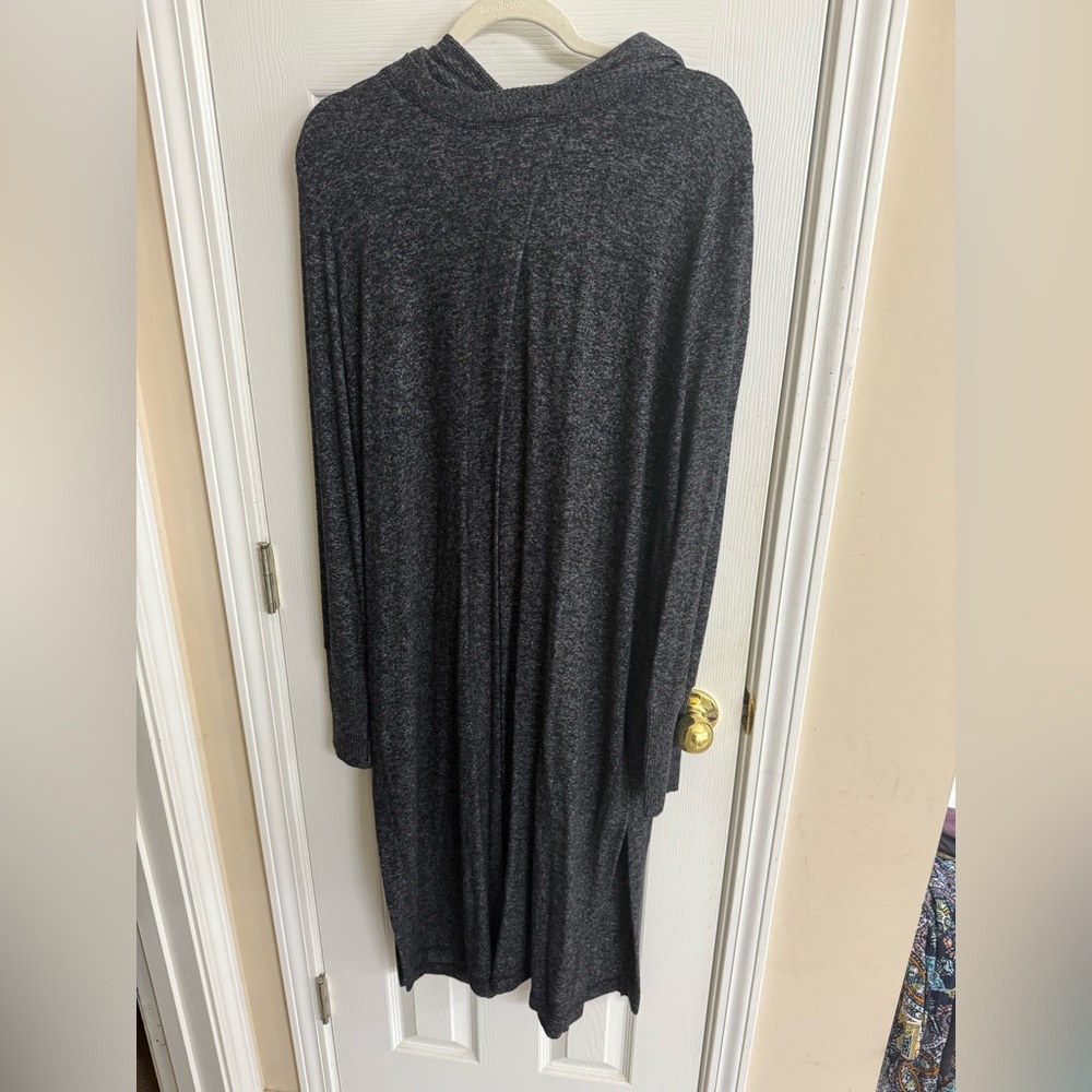 Stylish Dark Gray Long Knit Sweater- SZ L